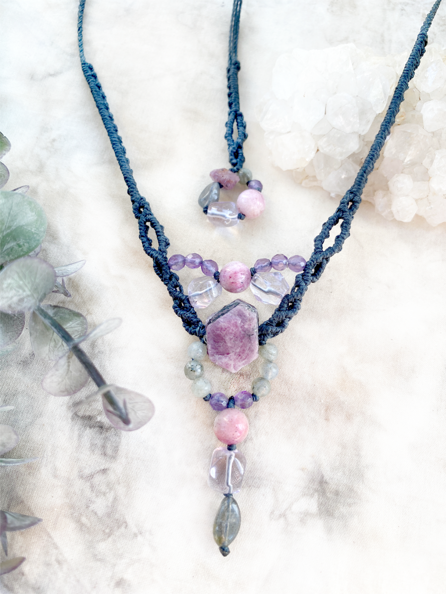'Meadow Song' ~ crystal healing amulet