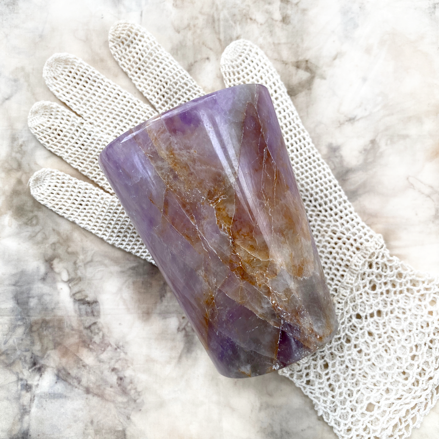 Carved Amethyst cup ~ one of a kind