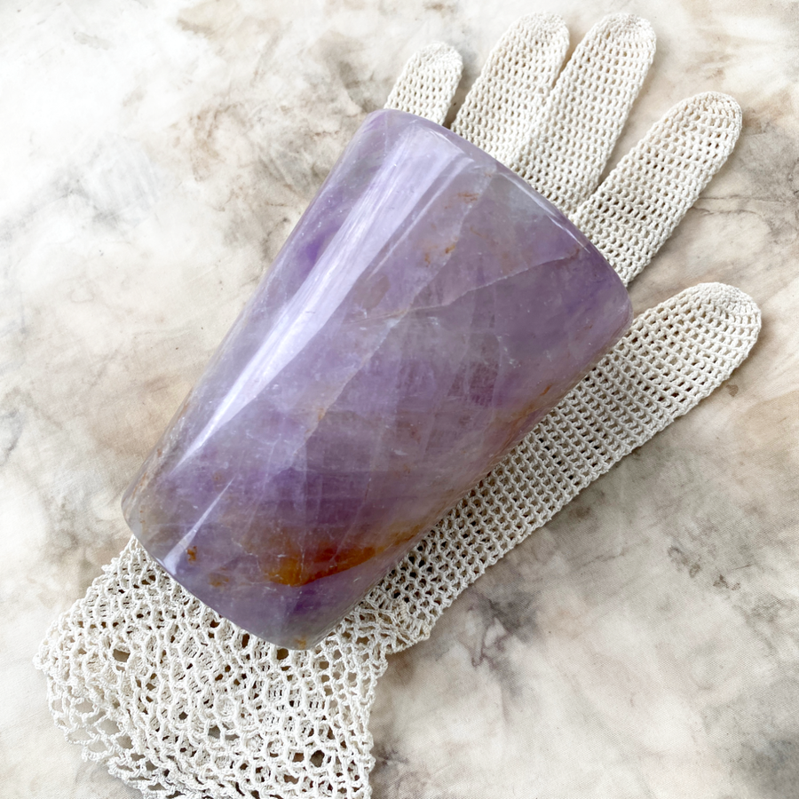 Carved Amethyst cup ~ one of a kind