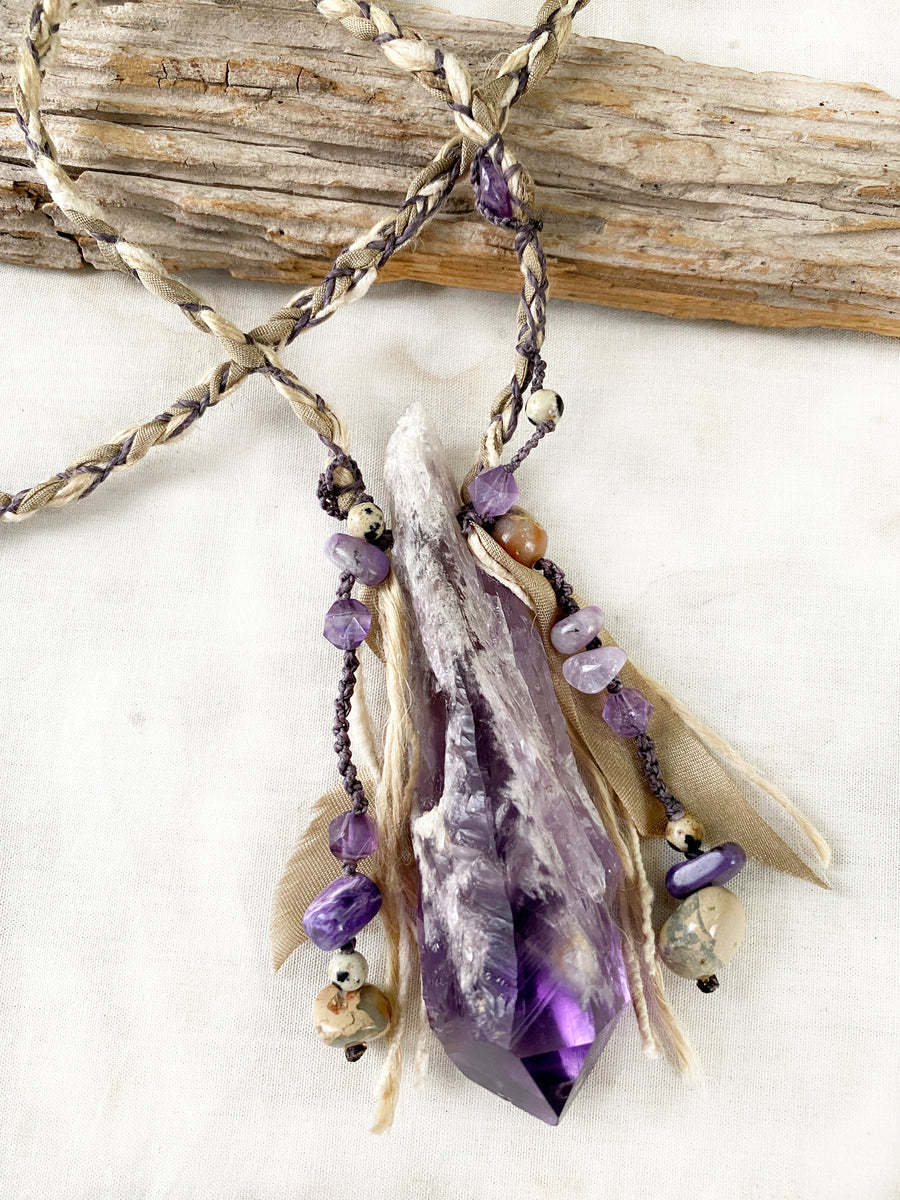 Amethyst crystal healing talisman