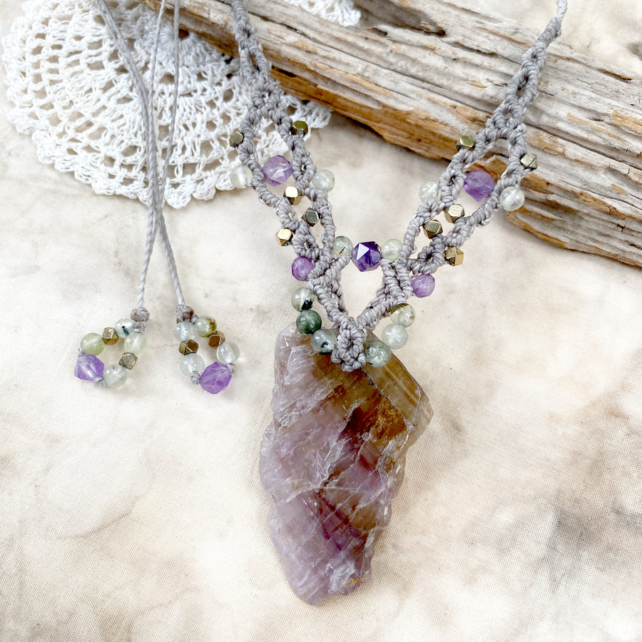 Ametrine crystal healing amulet