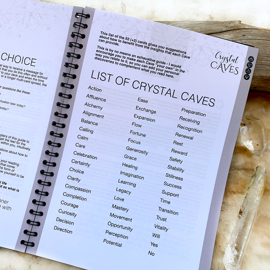 Guidebook for Crystal Caves oracle cards