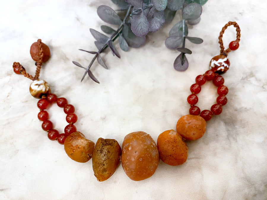 Carnelian crystal energy bracelet ~ for 6.5