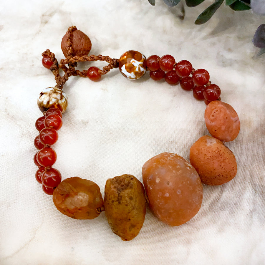 Carnelian crystal energy bracelet ~ for 6.5