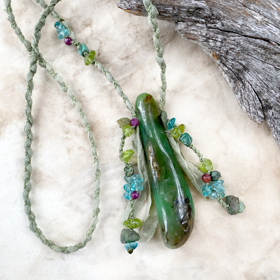 Chrysoprase crystal healing talisman