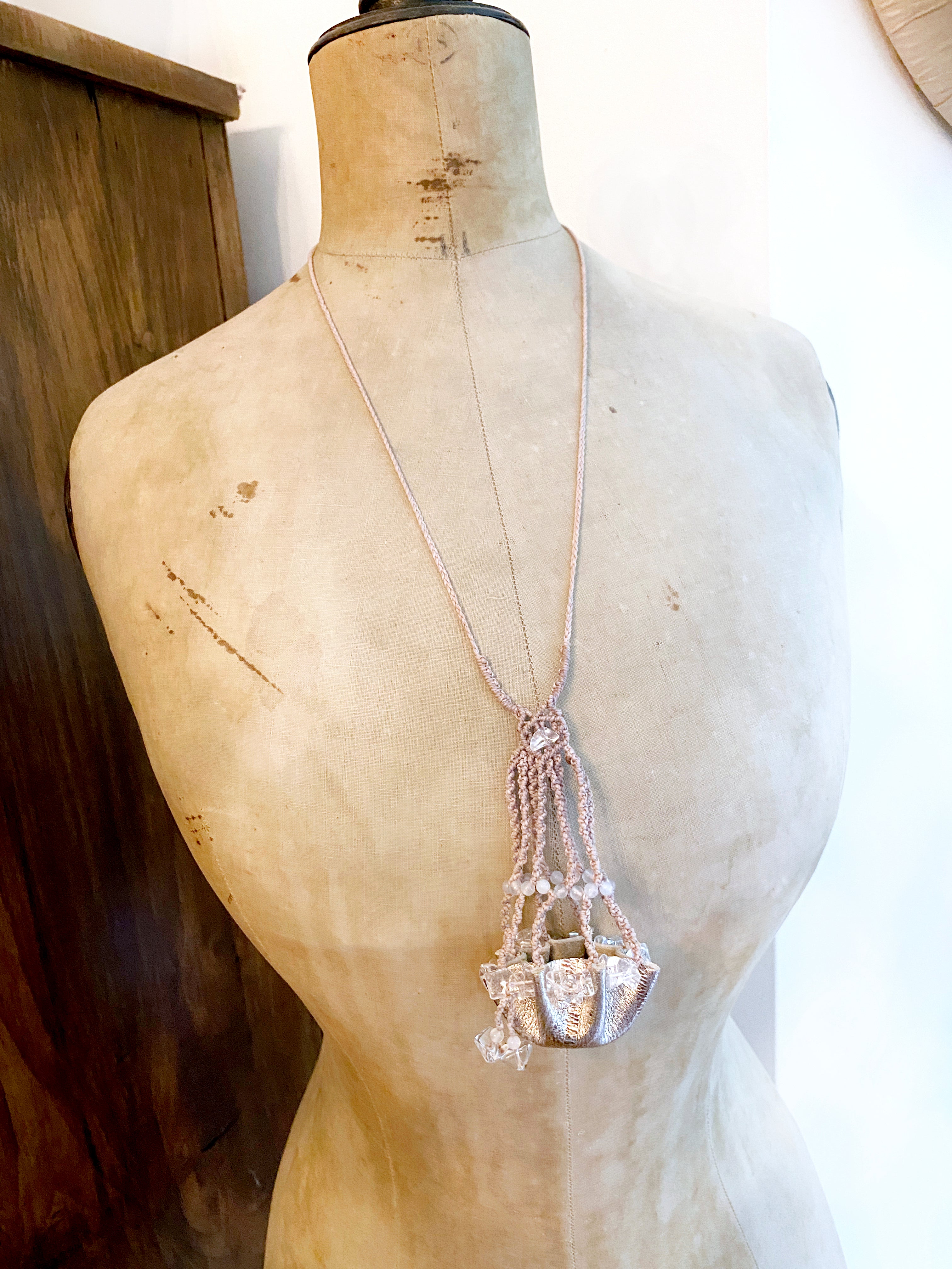 Crystal pod necklace for carrying loose crystals – Spirit Carrier