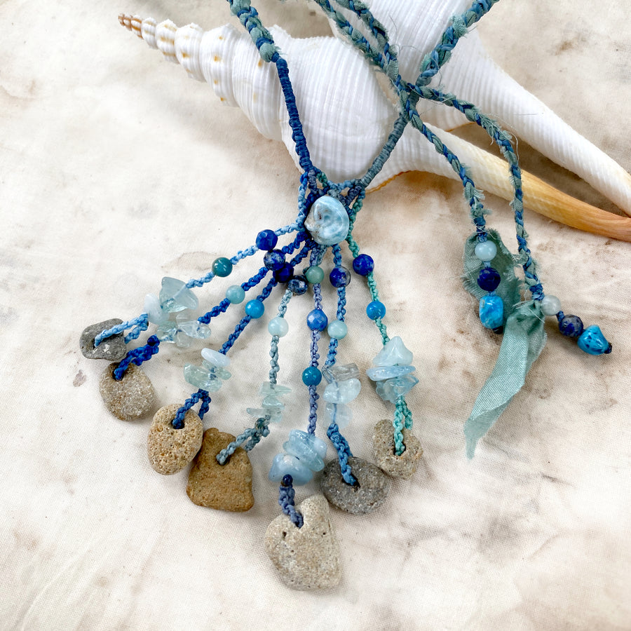 'Secrets of the Seven Seas' crystal healing amulet