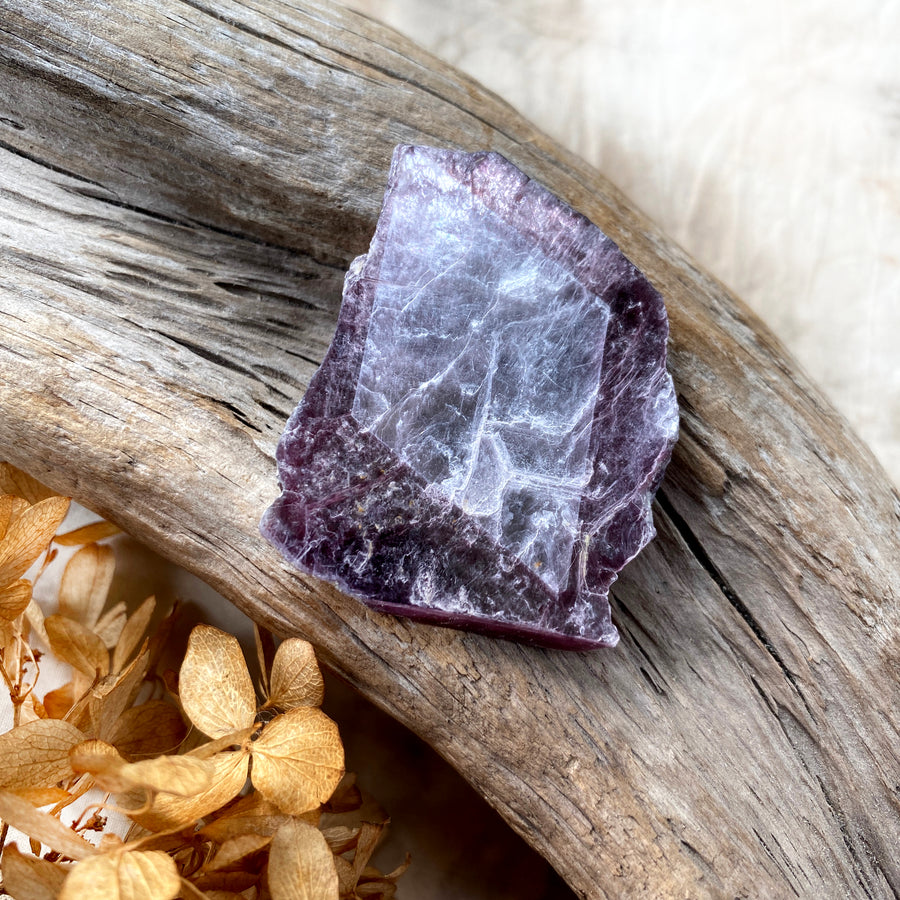 Bi-tone Lepidolite Mica with intact diamond shape