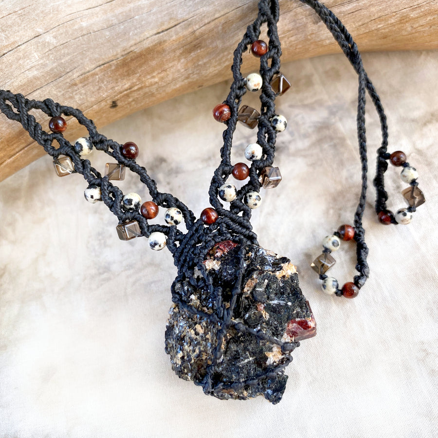 Eudialyte crystal healing amulet