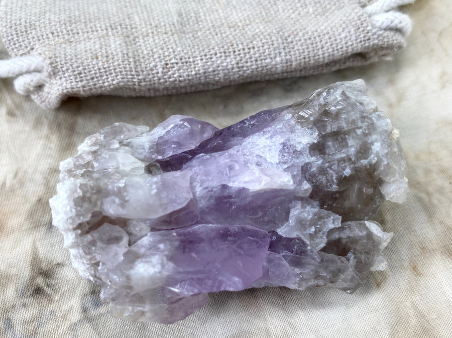 Elestial Smokey Amethyst ~ rare new find from Ireland