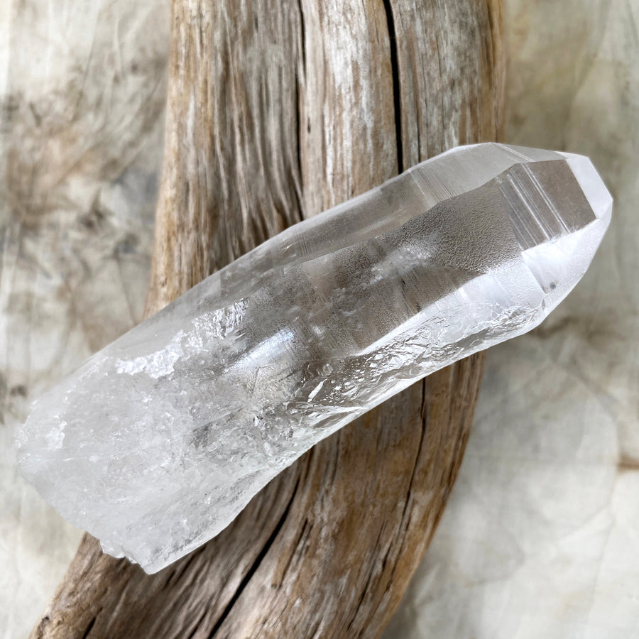 Lemurian Quartz point ~ natural raw point from Colombia