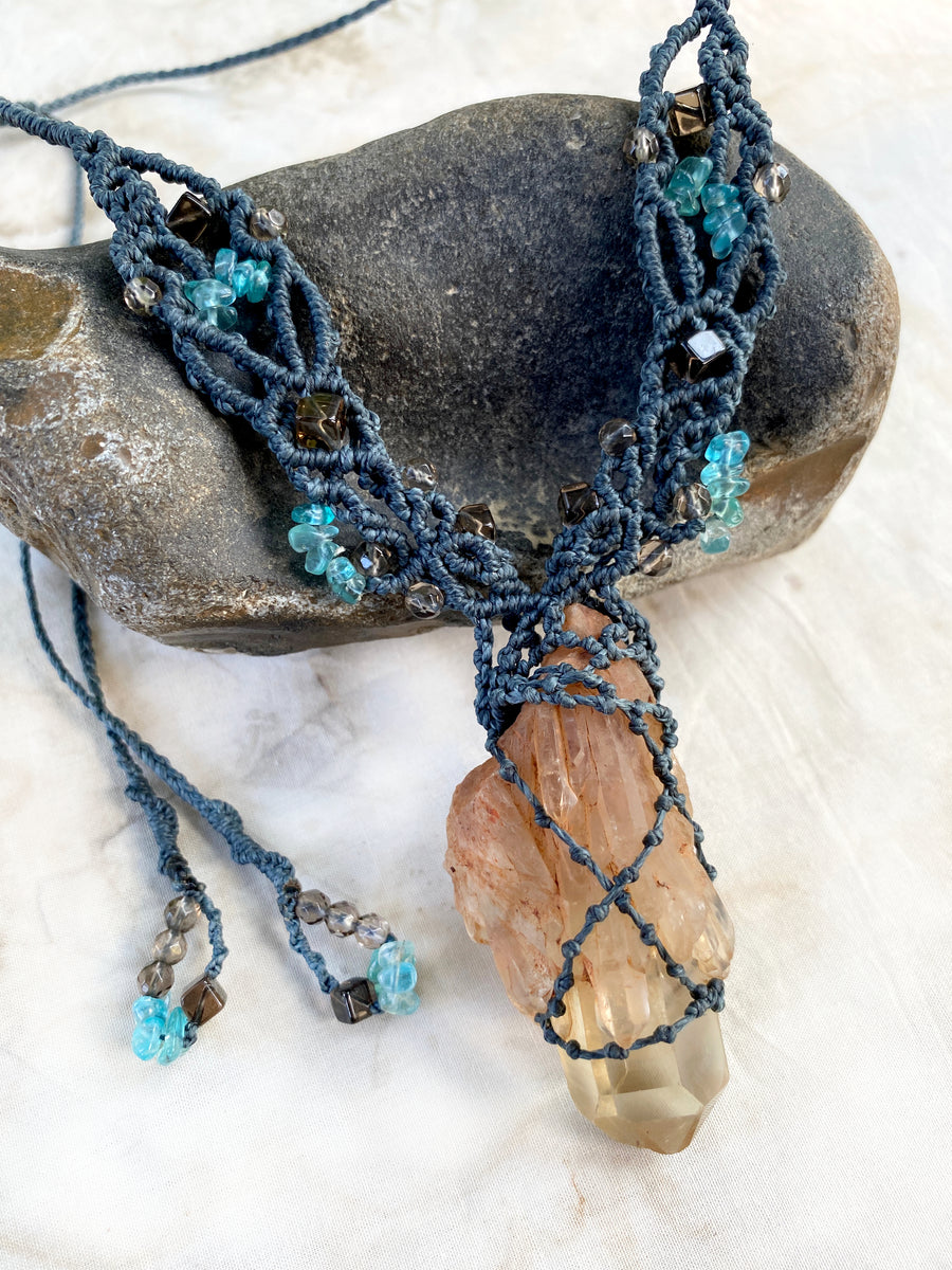 'Amulet of Affluence' ~ crystal healing necklace with Citrine