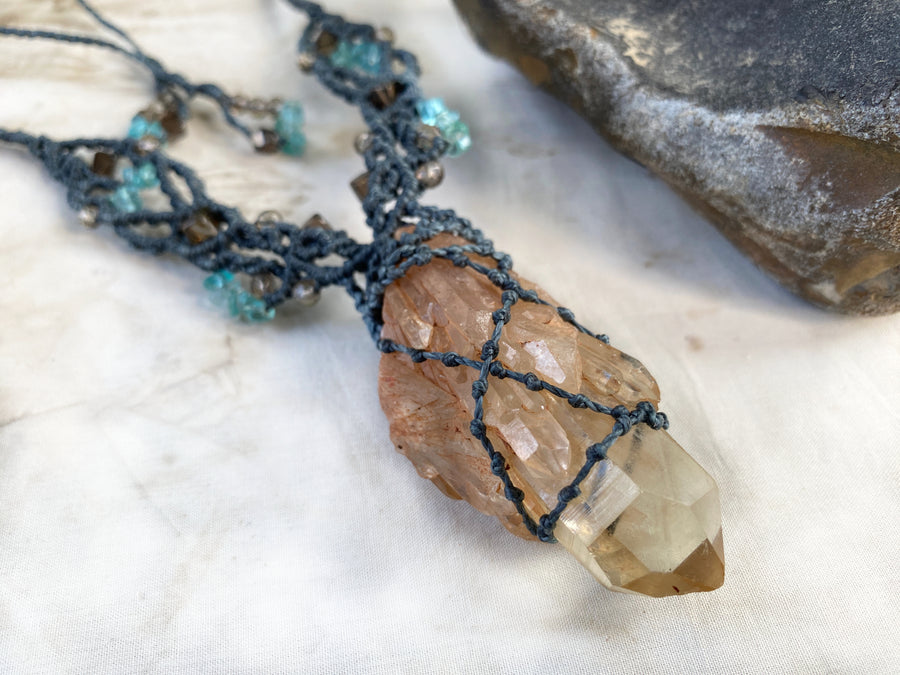'Amulet of Affluence' ~ crystal healing necklace with Citrine