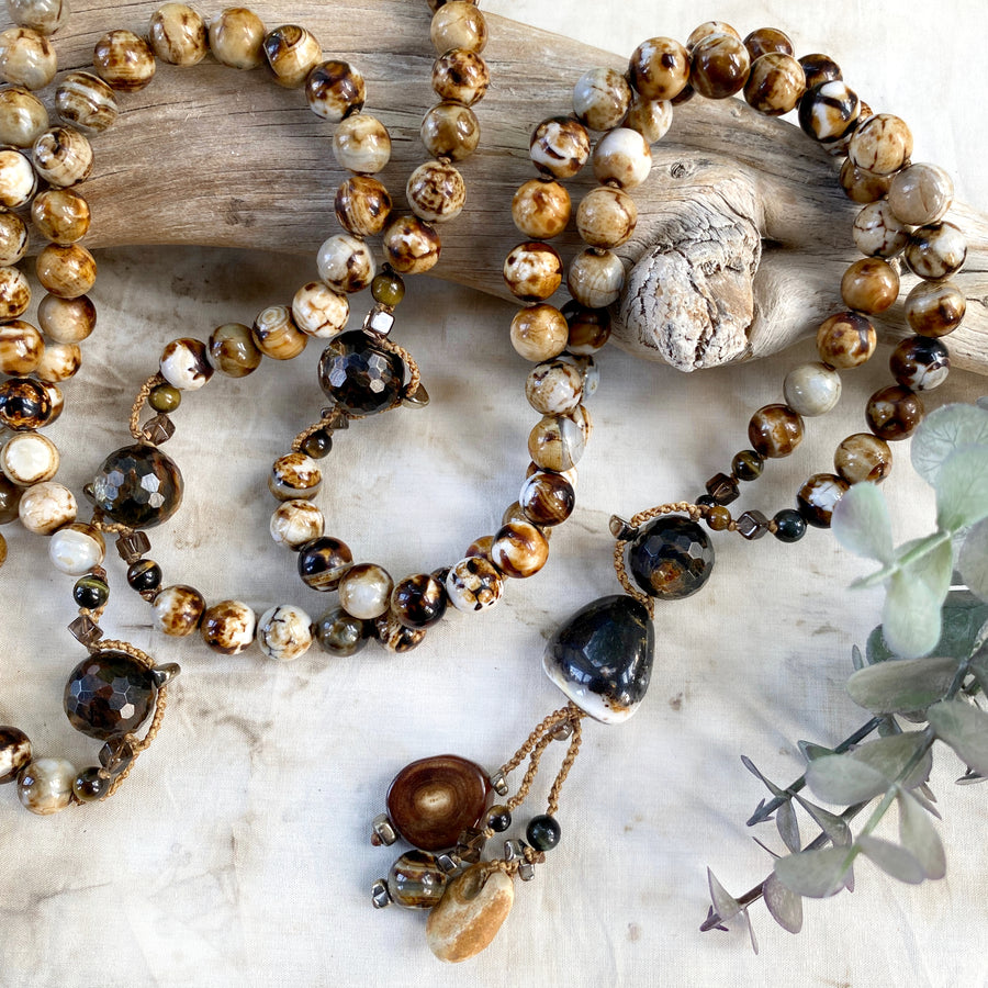 Full 108-bead Agate meditation mala