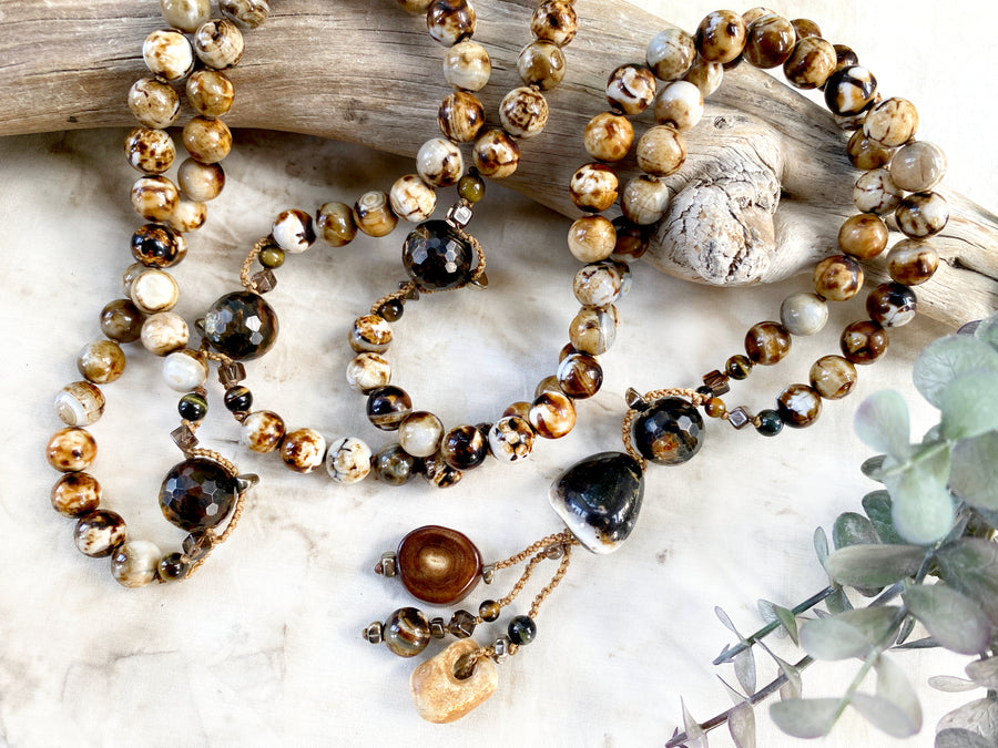Full 108-bead Agate meditation mala