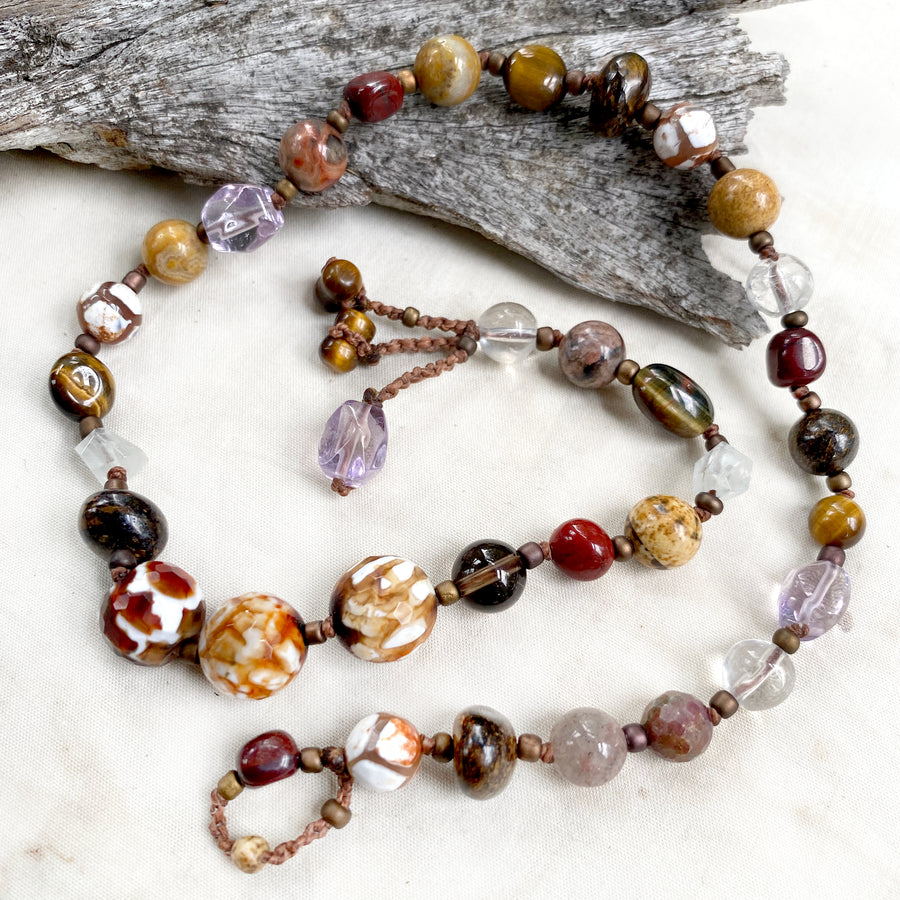 Crystal healing double-wrap bracelet ~ for up to 7