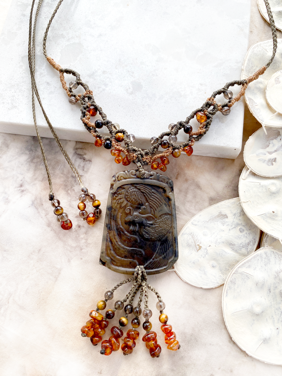 'Phoenix Rising' ~ crystal healing amulet – Spirit Carrier