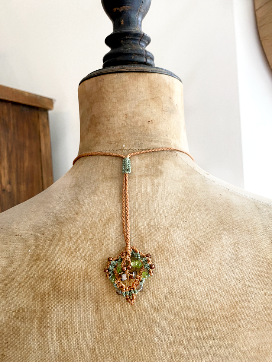 Nephrite Jade crystal healing amulet