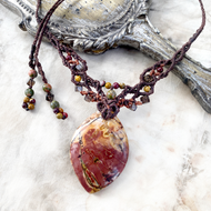 Mookaite crystal healing amulet