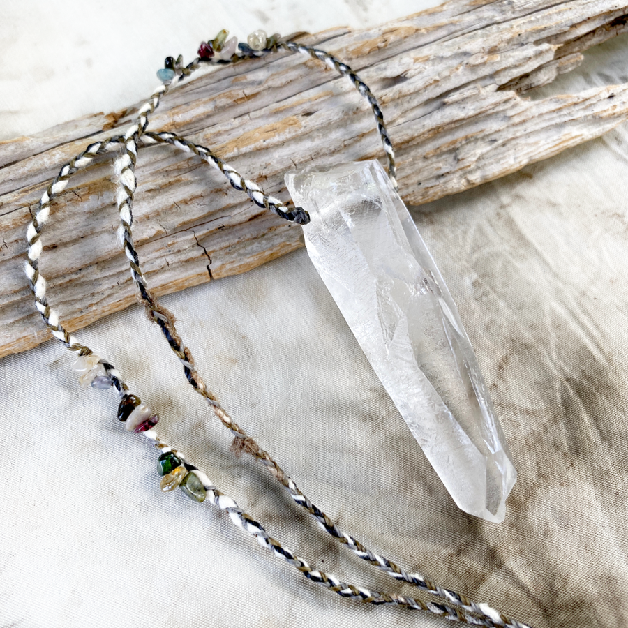 'Soul Palace' ~ Lightning Struck Quartz crystal healing amulet