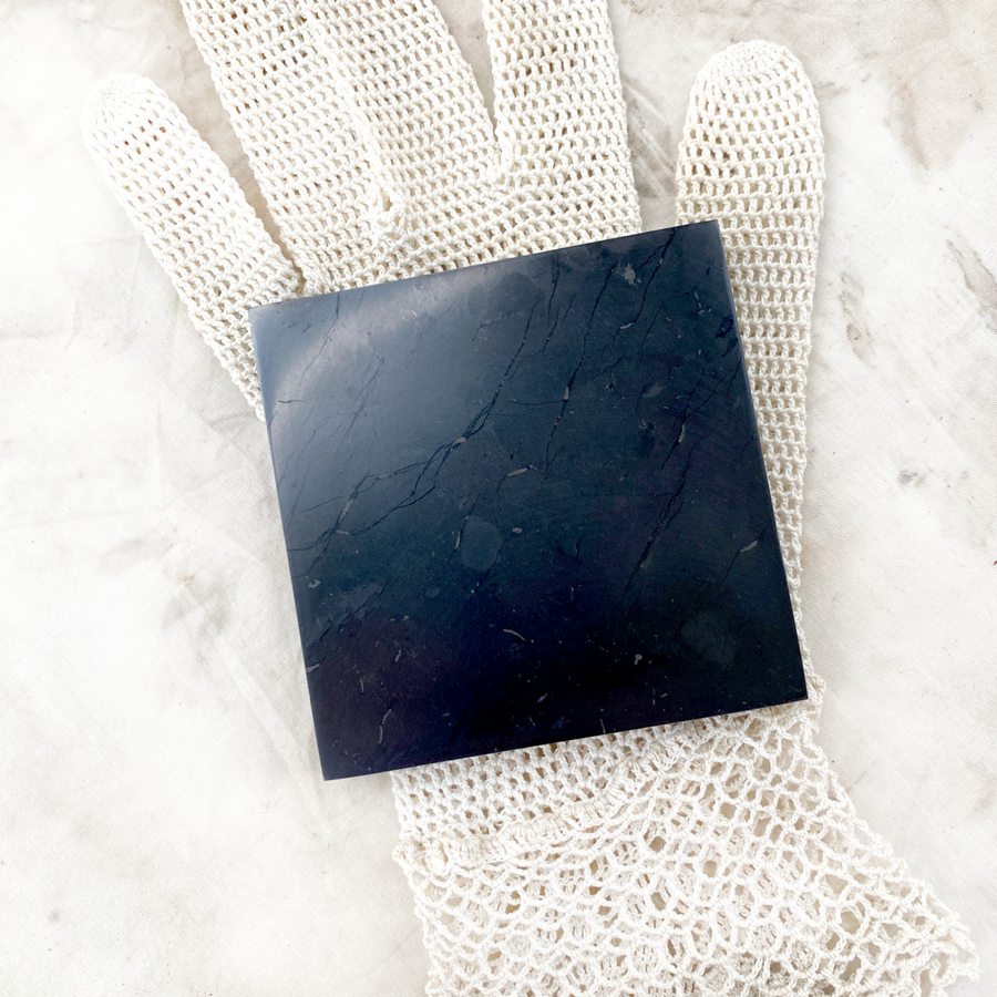 Shungite tile ~ cleanser / charger plate