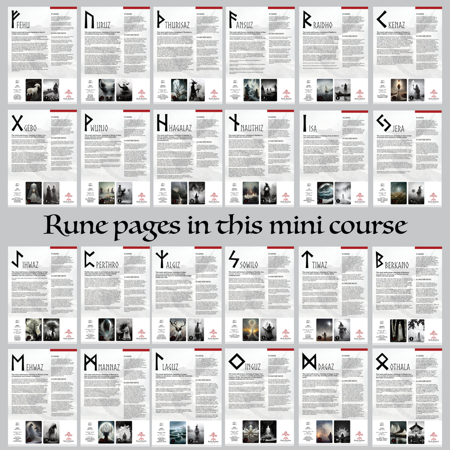 Elder Futhark mini course for learning rune meanings for divination ...