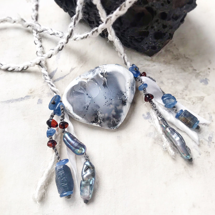 'Magician's Heart' ~ Merlinite crystal healing talisman