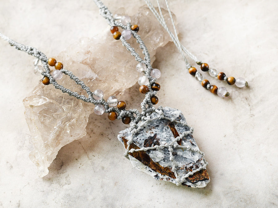 Crystal healing amulet with Astrophyllite