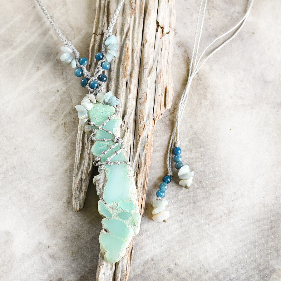 'Scenic Path' ~ crystal healing amulet with Chrysoprase