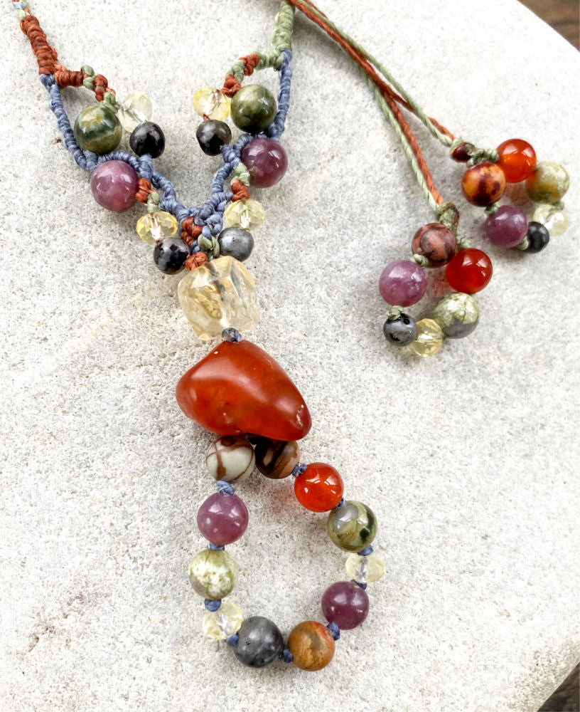 'Melody in Colour' ~ crystal healing amulet