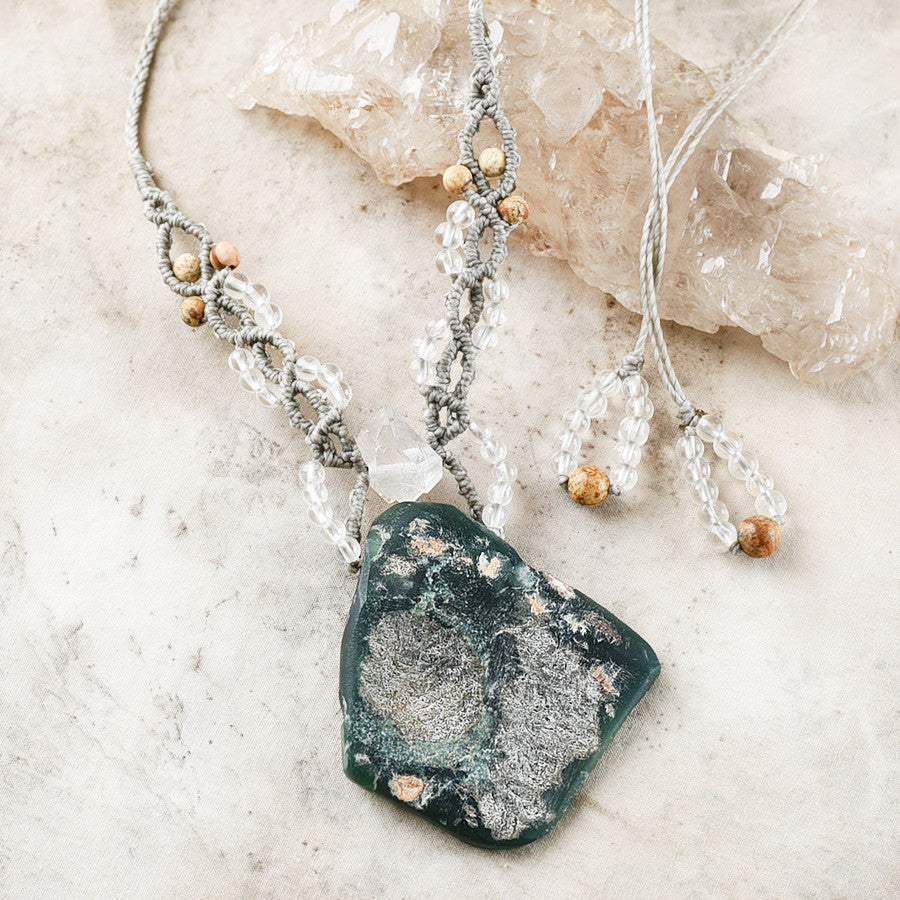 Mtorolite crystal healing amulet