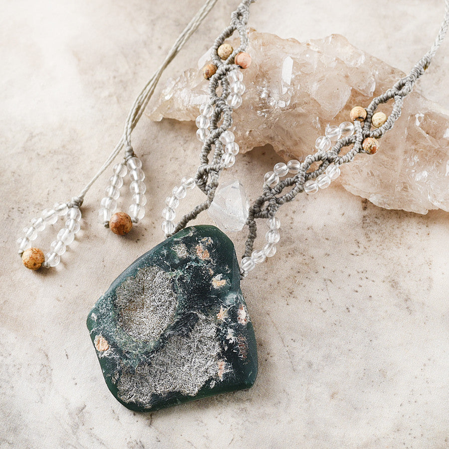 Mtorolite crystal healing amulet