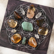 'Abundance' ~ crystal grid set