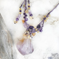 Ametrine crystal healing amulet