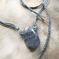 Iolite crystal healing amulet