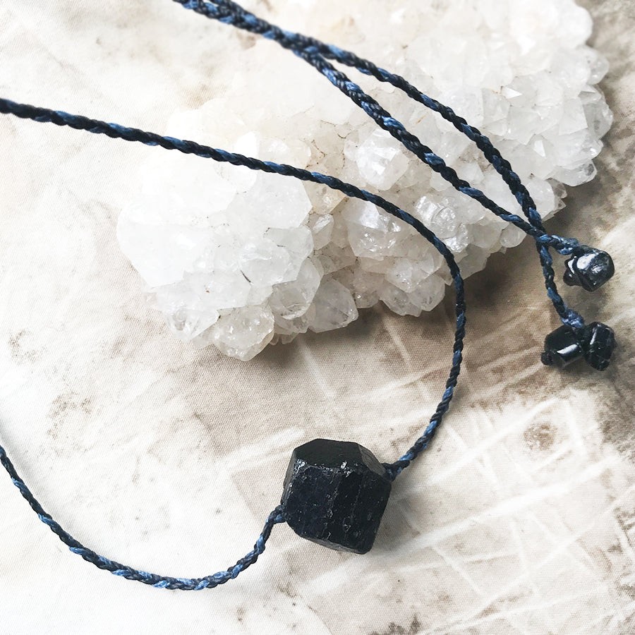 Black Tourmaline crystal healing amulet