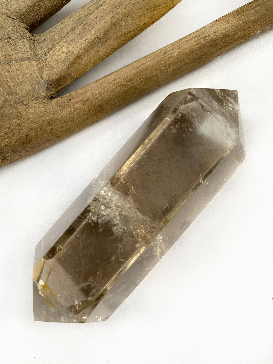 Double-terminated Smokey Quartz crystal