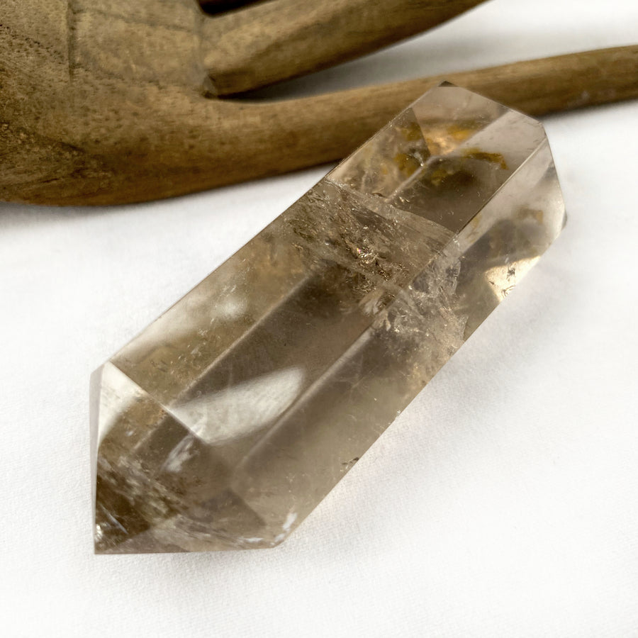 Double-terminated Smokey Quartz crystal