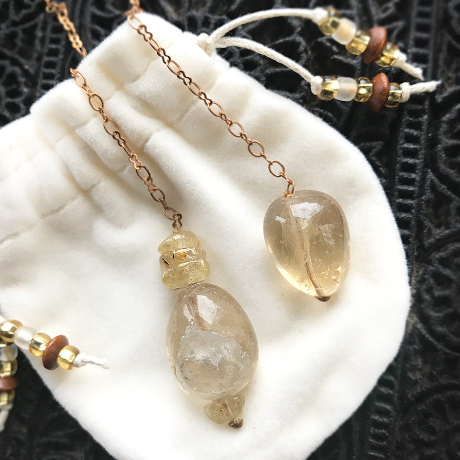 Limited edition crystal pendulum ~ with Citrine