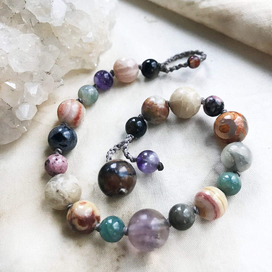 Crystal healing bracelet ~ for up to 6.5