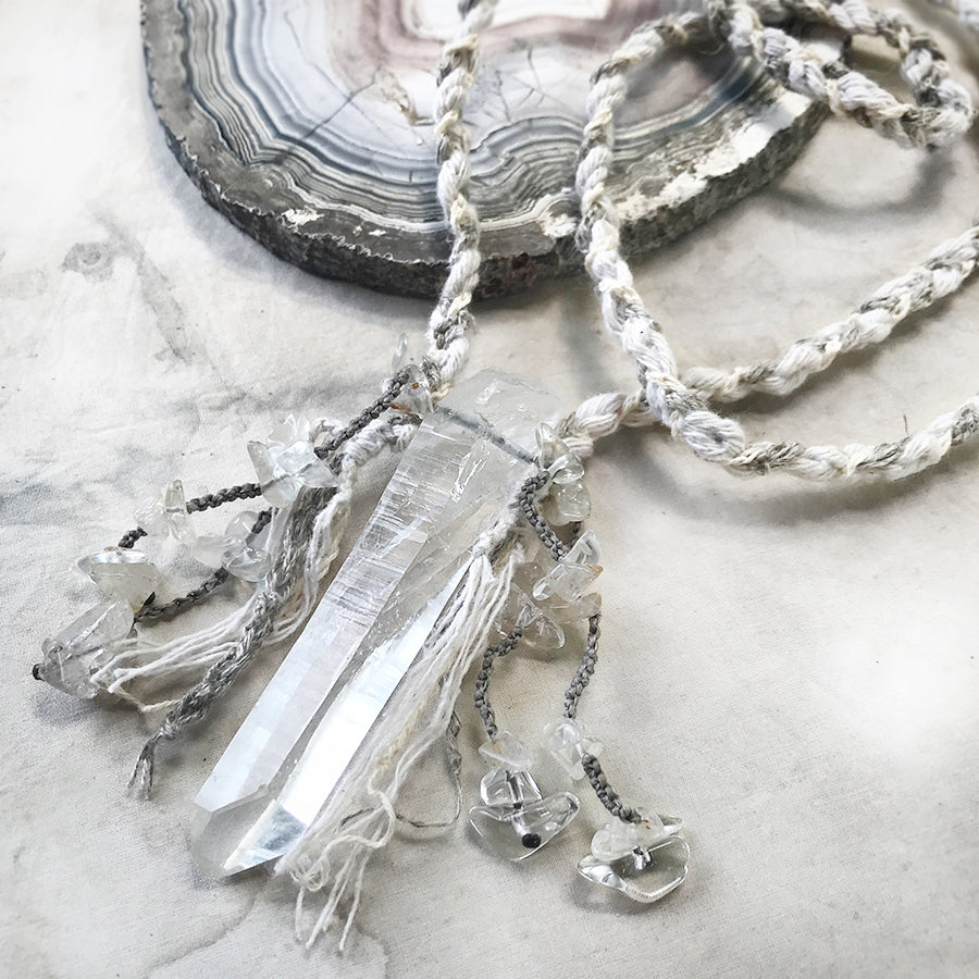 Lightning Struck Quartz crystal healing amulet