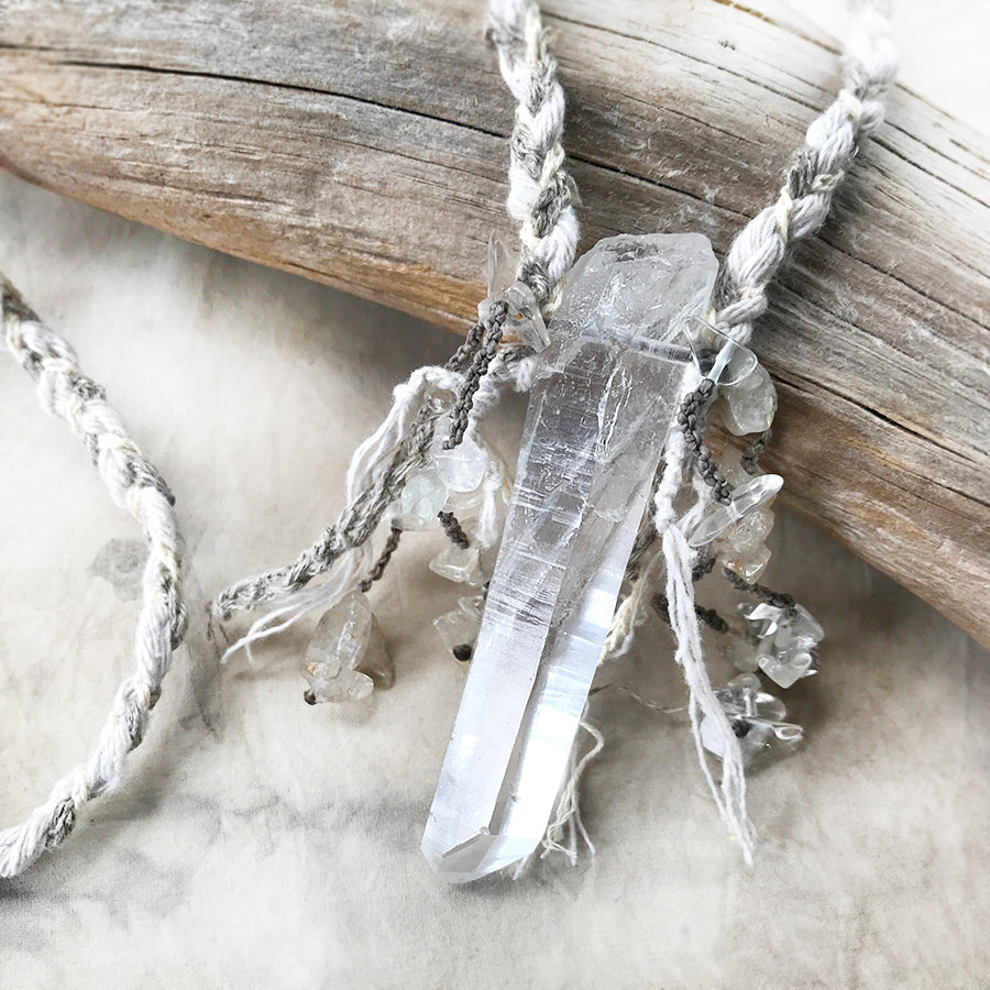 Lightning Struck Quartz crystal healing amulet