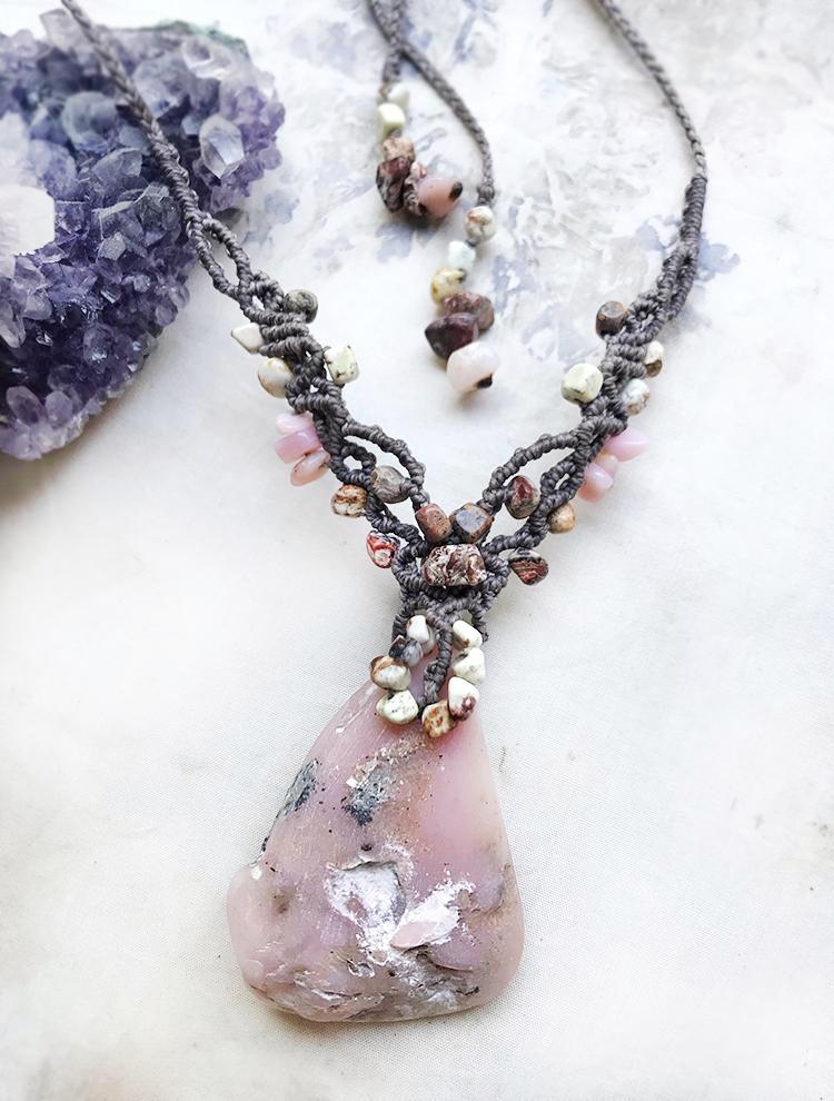 Peruvian Pink Opal ~ crystal healing amulet