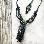 Black Tourmaline crystal healing amulet