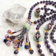 Amethyst meditation mala