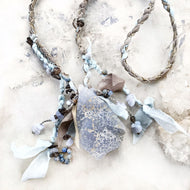 Blue Lace Agate crystal healing talisman
