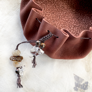 Shamanic pouch for crystal treasures, runes or charms
