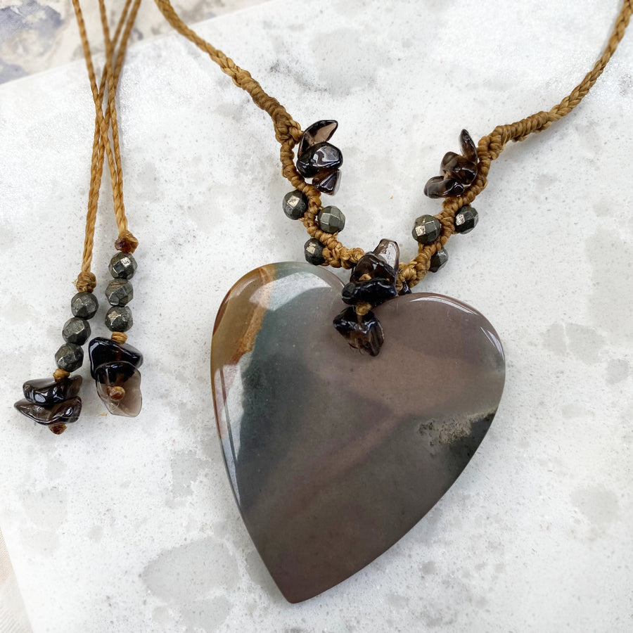 'Calm Heart' crystal healing amulet