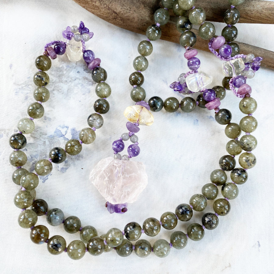 Full 108-bead Labradorite meditation mala