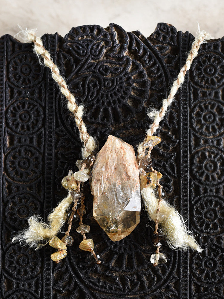 'Auric Shield' ~ stone talisman with natural Citrine